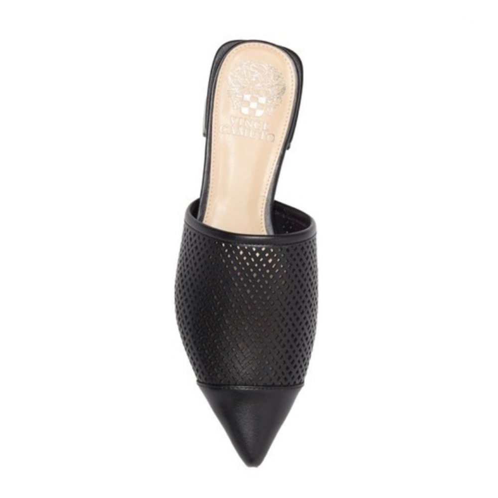 Vince Camuto Chareese Pointed Toe Leather Mules: 8